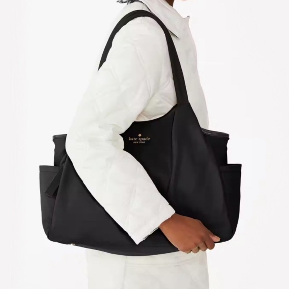 ♠️kate spade Chelsea Nylon Baby Bag, Black NWT - Picture 2 of 16